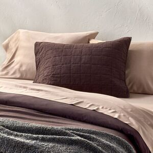 Casaluna - Standard Heavyweight Linen Blend Quilt Sham Set Da Fig